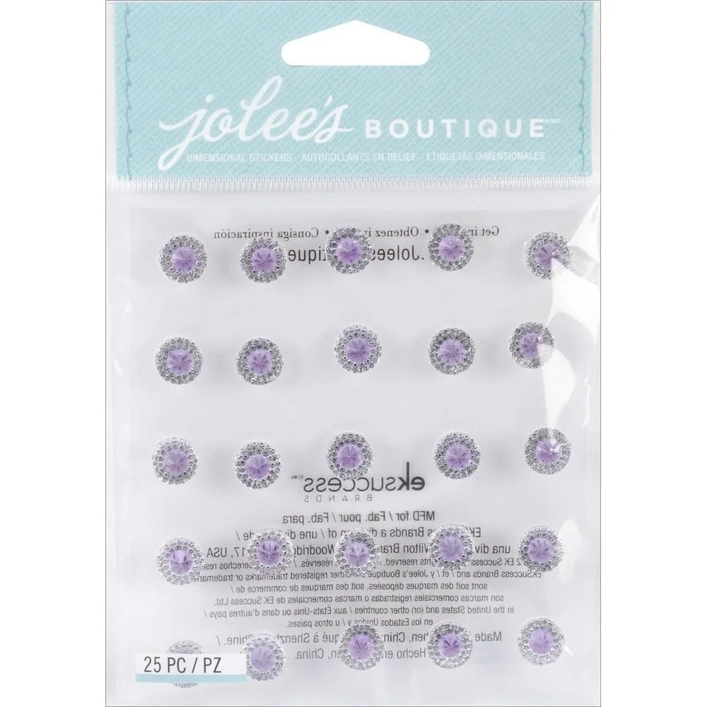 Jolee's Boutique Bling Stickers Unisex OS Purple NWT Dual Tone Prism Amethyst